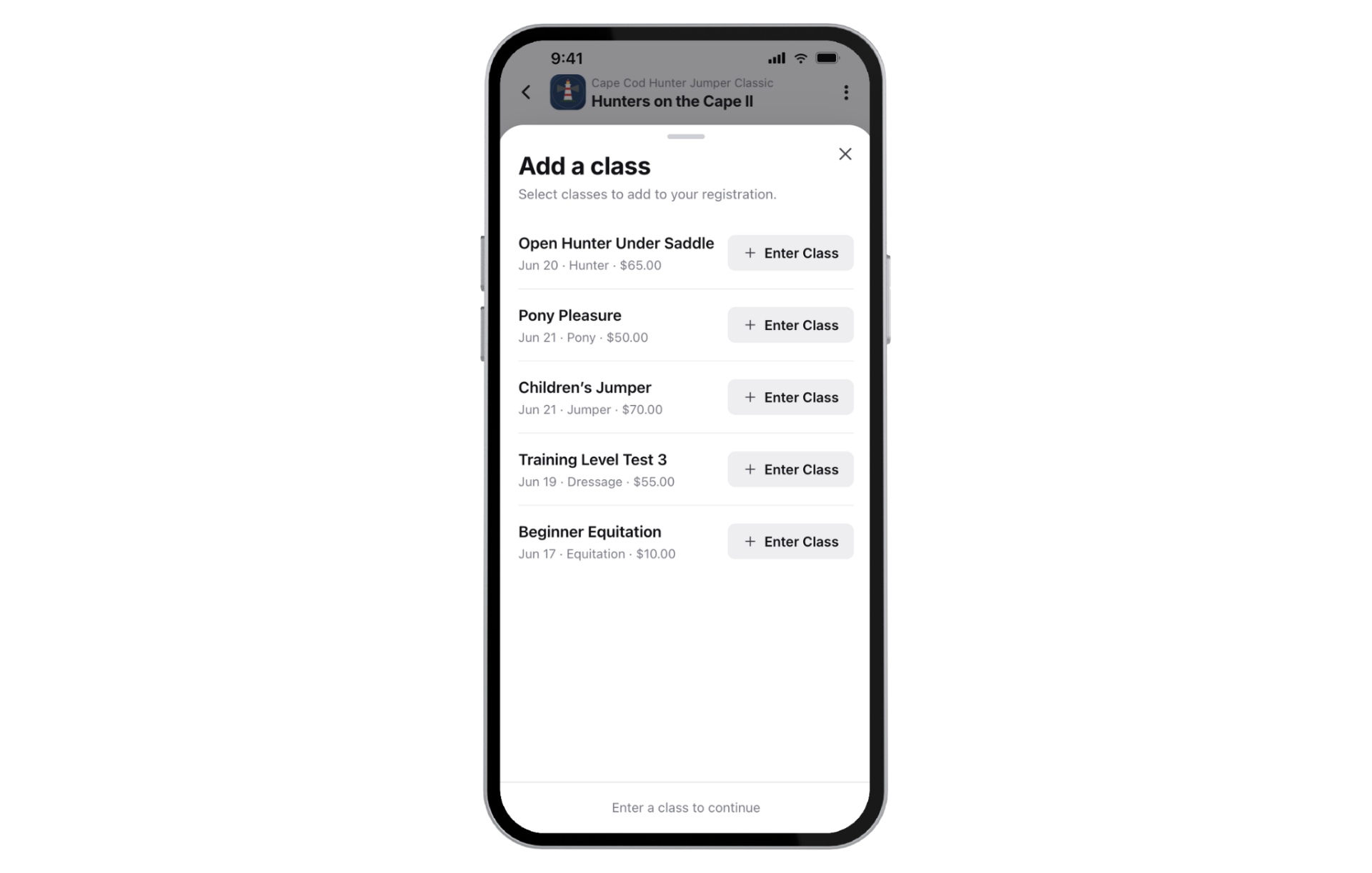 Add and scratch classes right from their phone.
